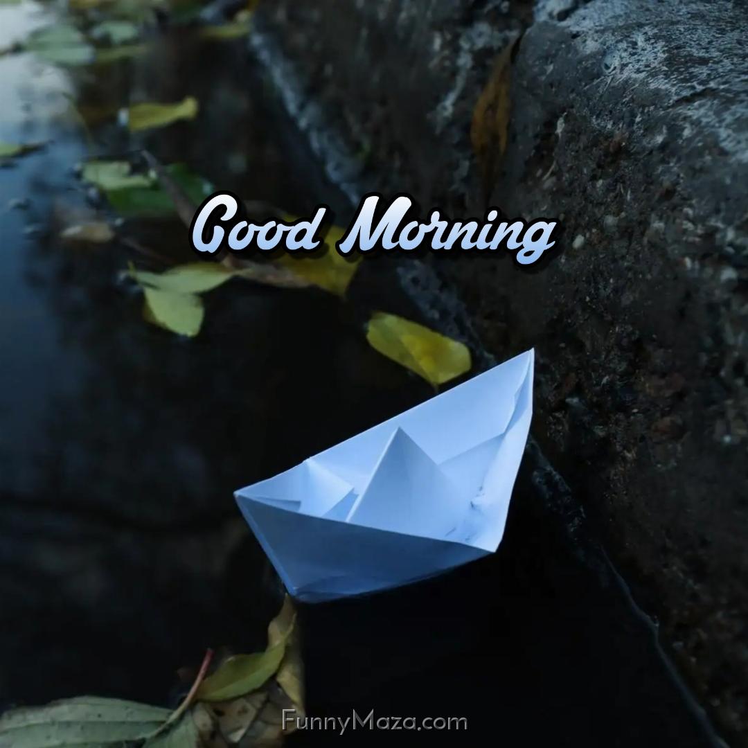 Good Morning Rain Paper Boat Images