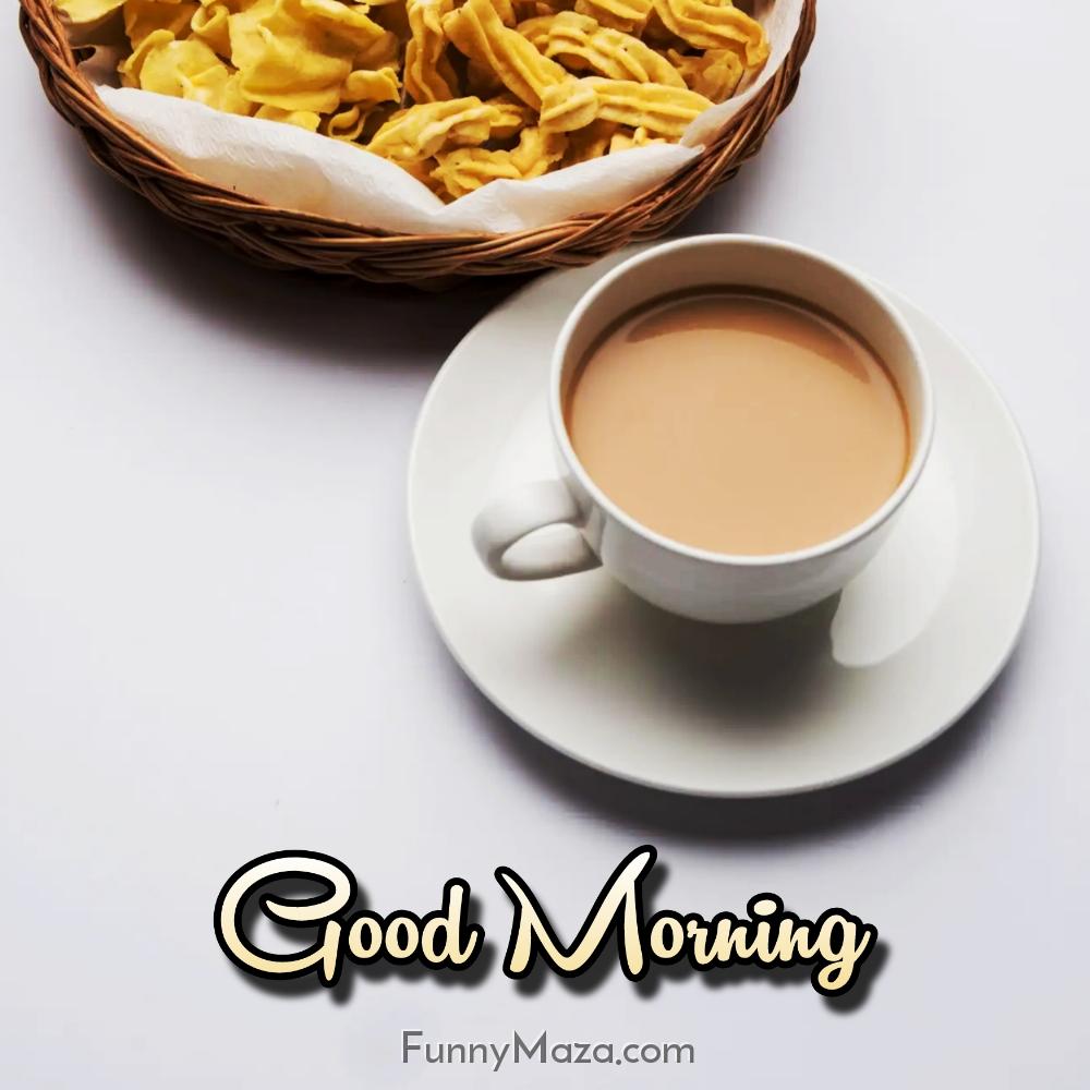 Good Morning Images With Tea And Snacks