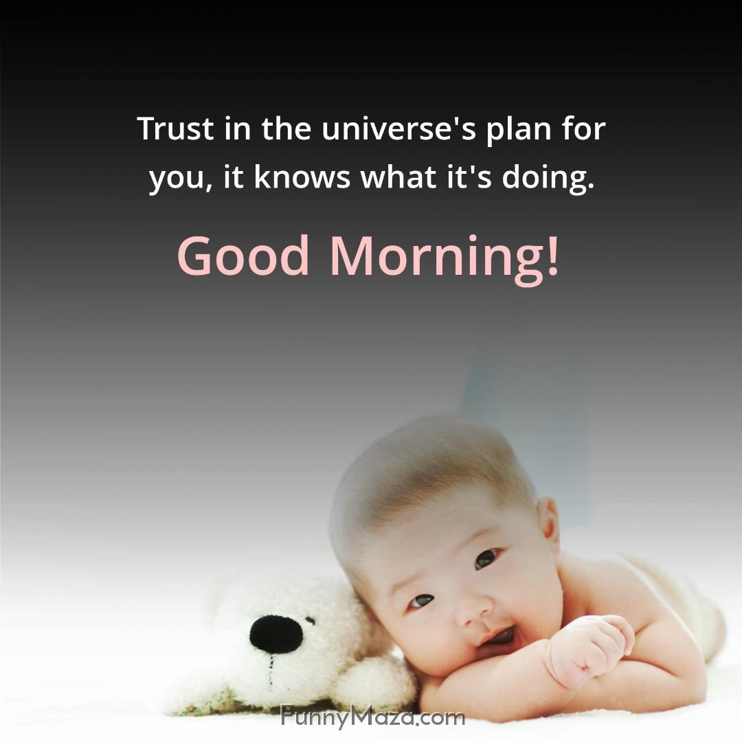 Trust in the universe's plan for you it knows what it's