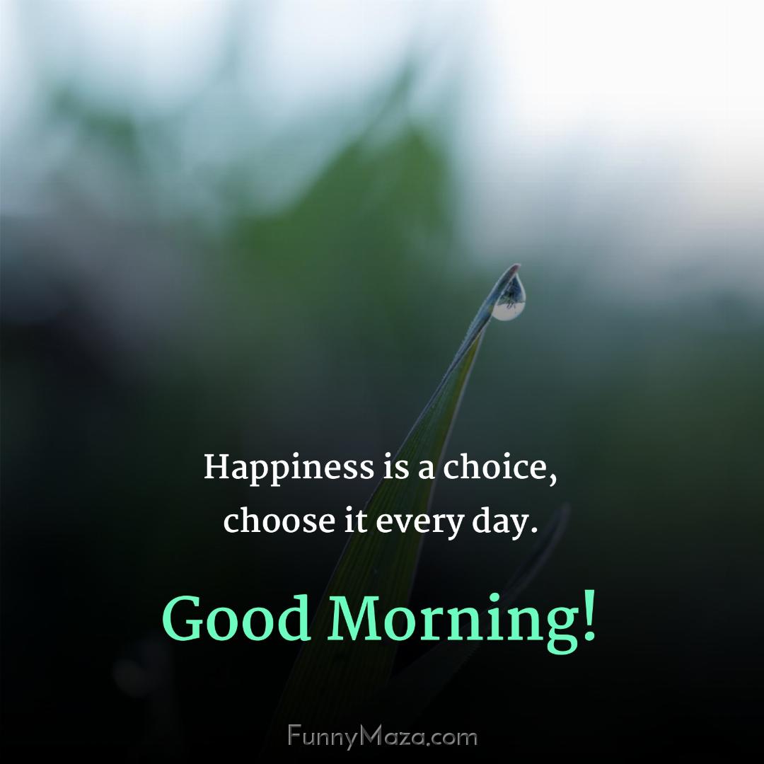 Happiness is a choice choose it every day