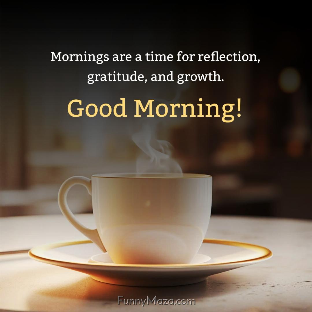 Mornings are a time for reflection gratitude and growth