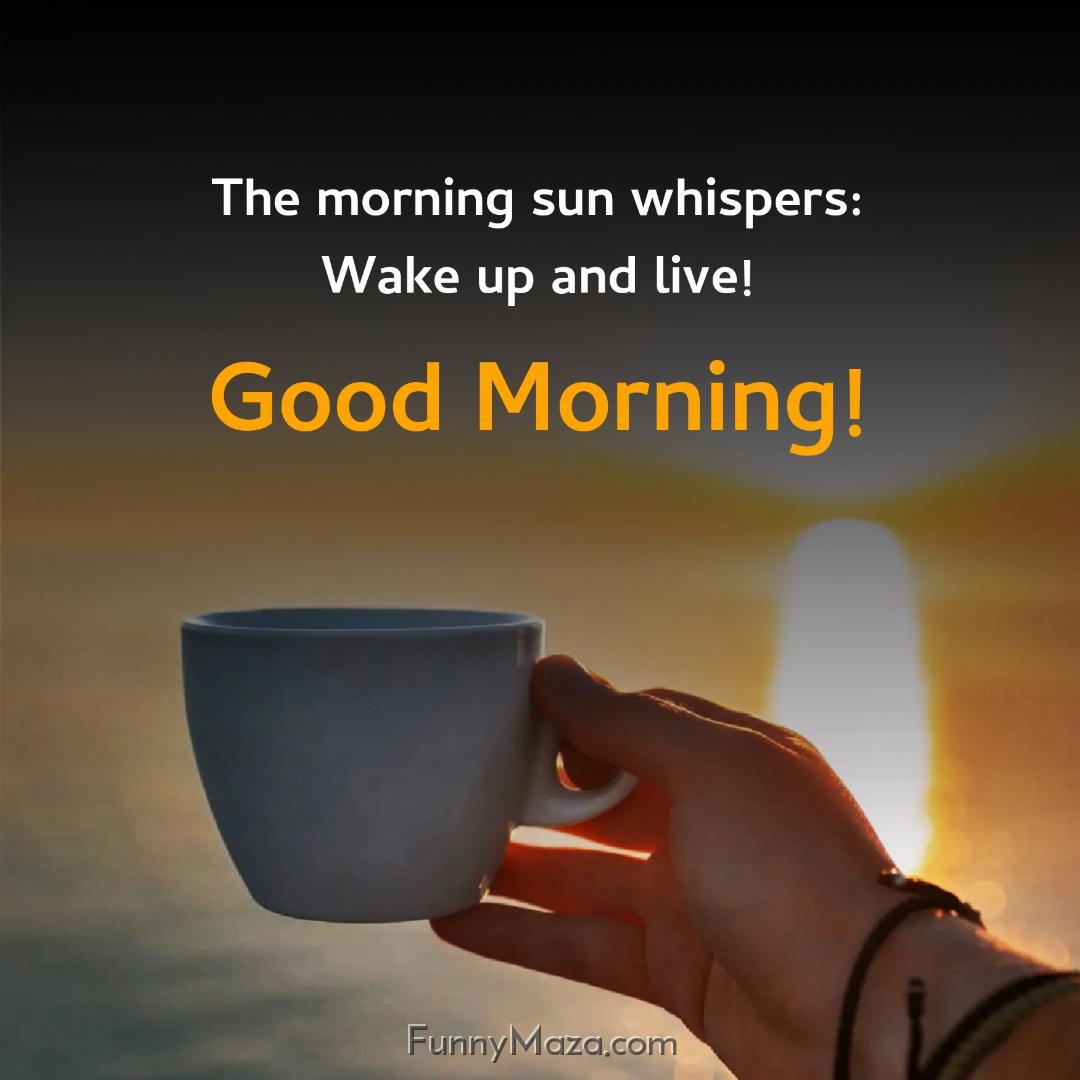 The morning sun whispers: Wake up and live!