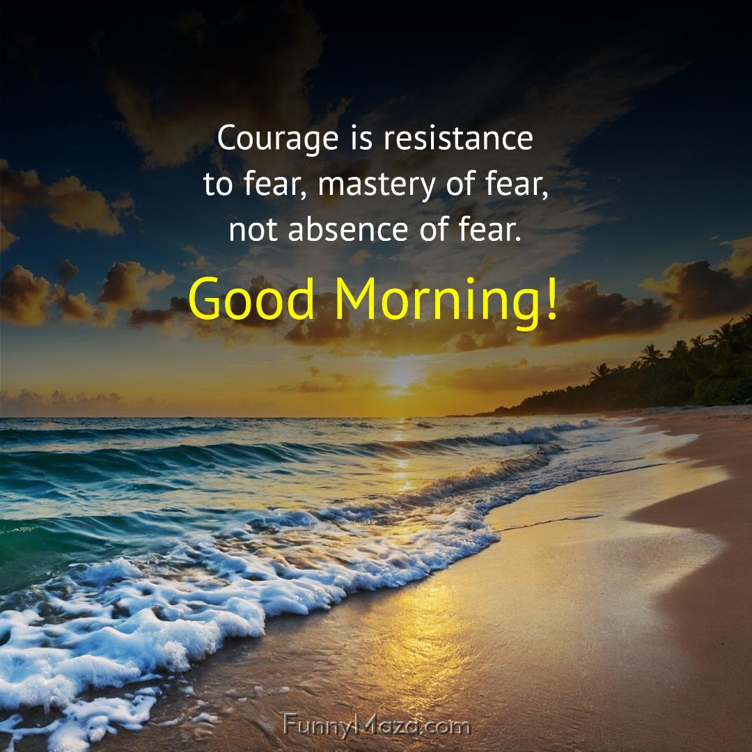 Courage is resistance to fear mastery of fear not absence of