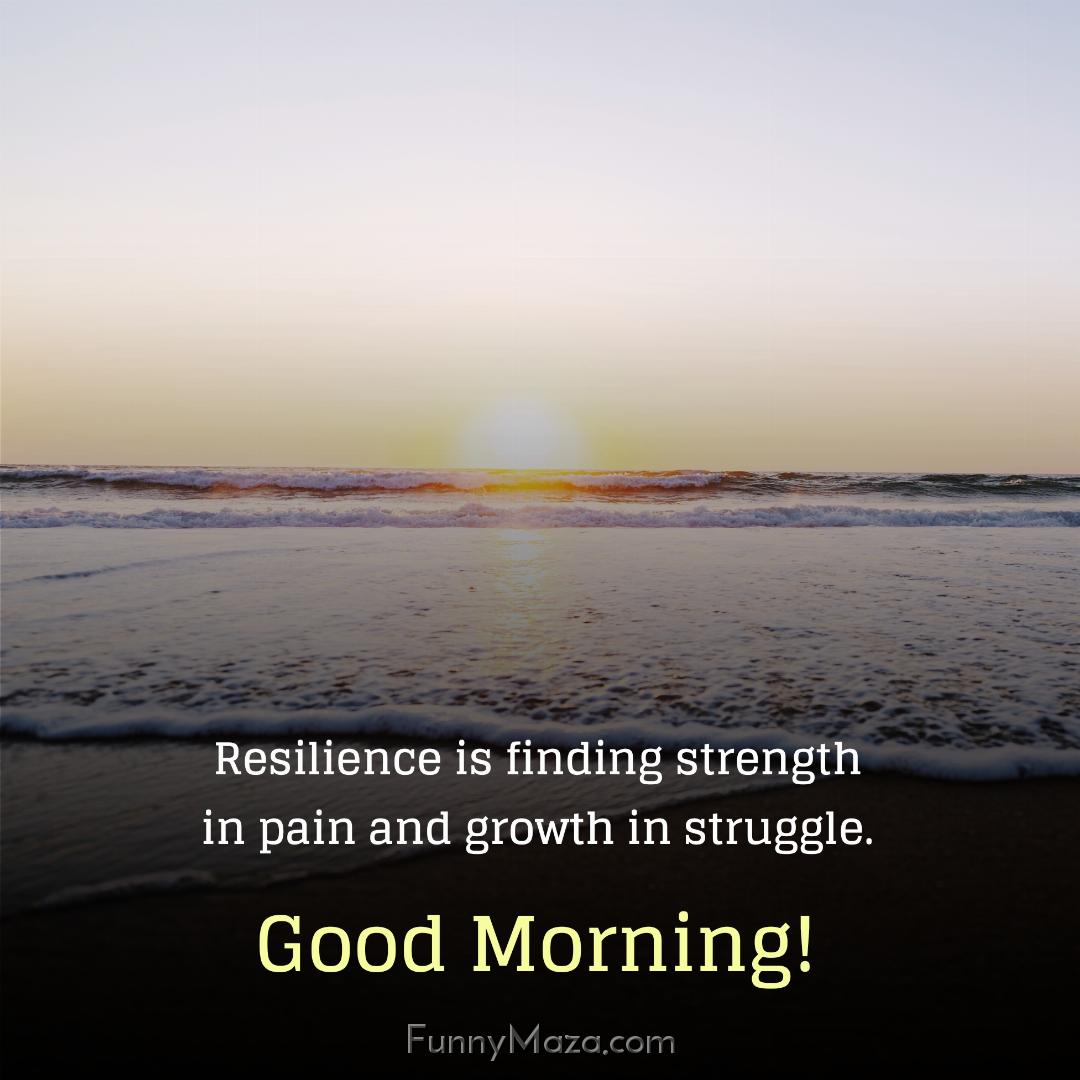 Resilience is finding strength in pain and growth in struggle