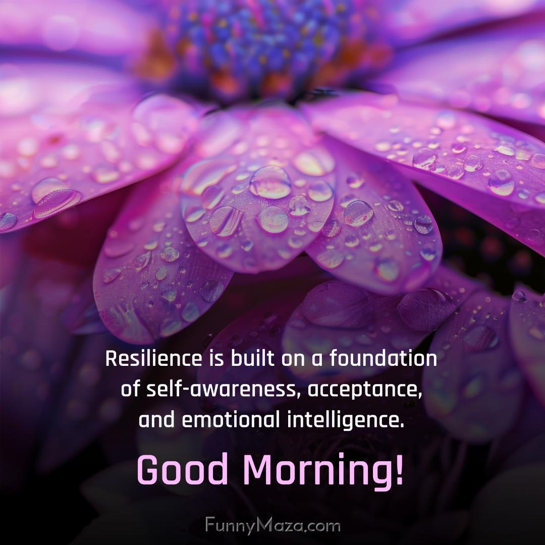 Resilience is built on a foundation of self-awareness acceptance and emotional