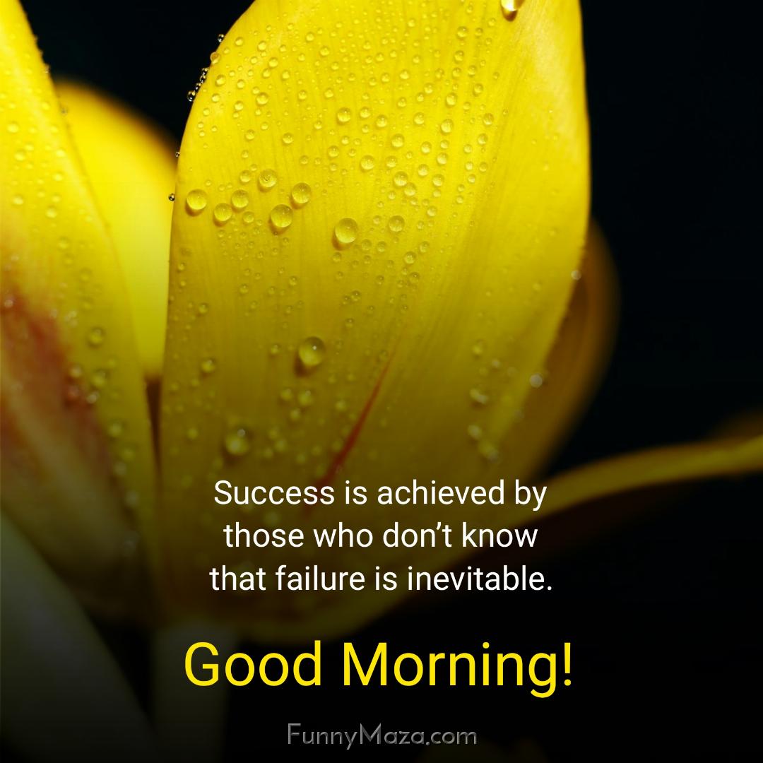 Success is achieved by those who don’t know that failure is