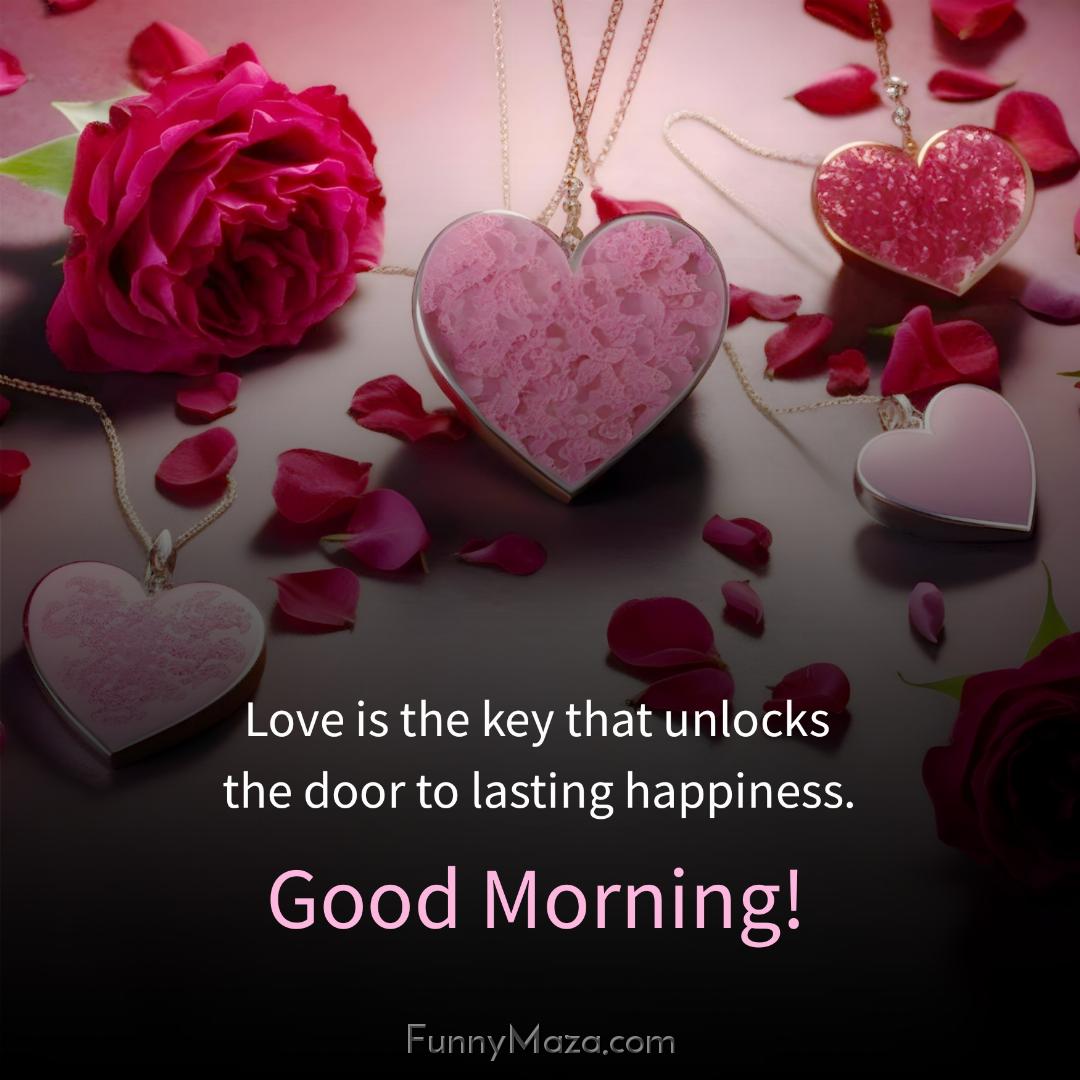 Love is the key that unlocks the door to lasting happiness