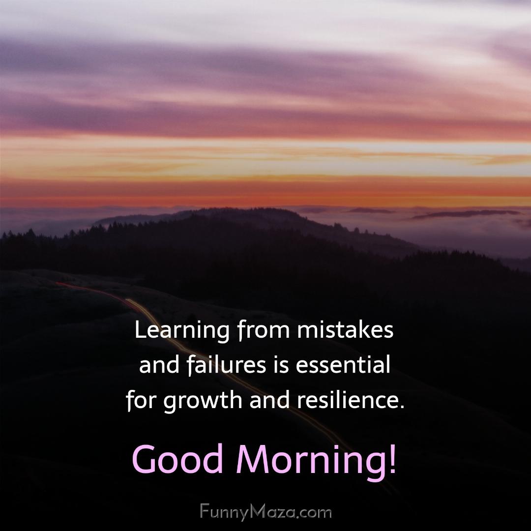 Learning from mistakes and failures is essential for growth and resilience