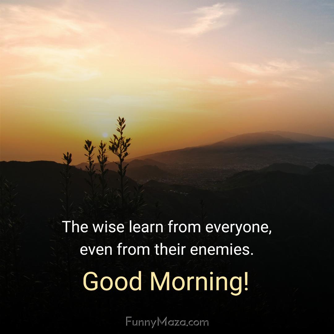 The wise learn from everyone even from their enemies