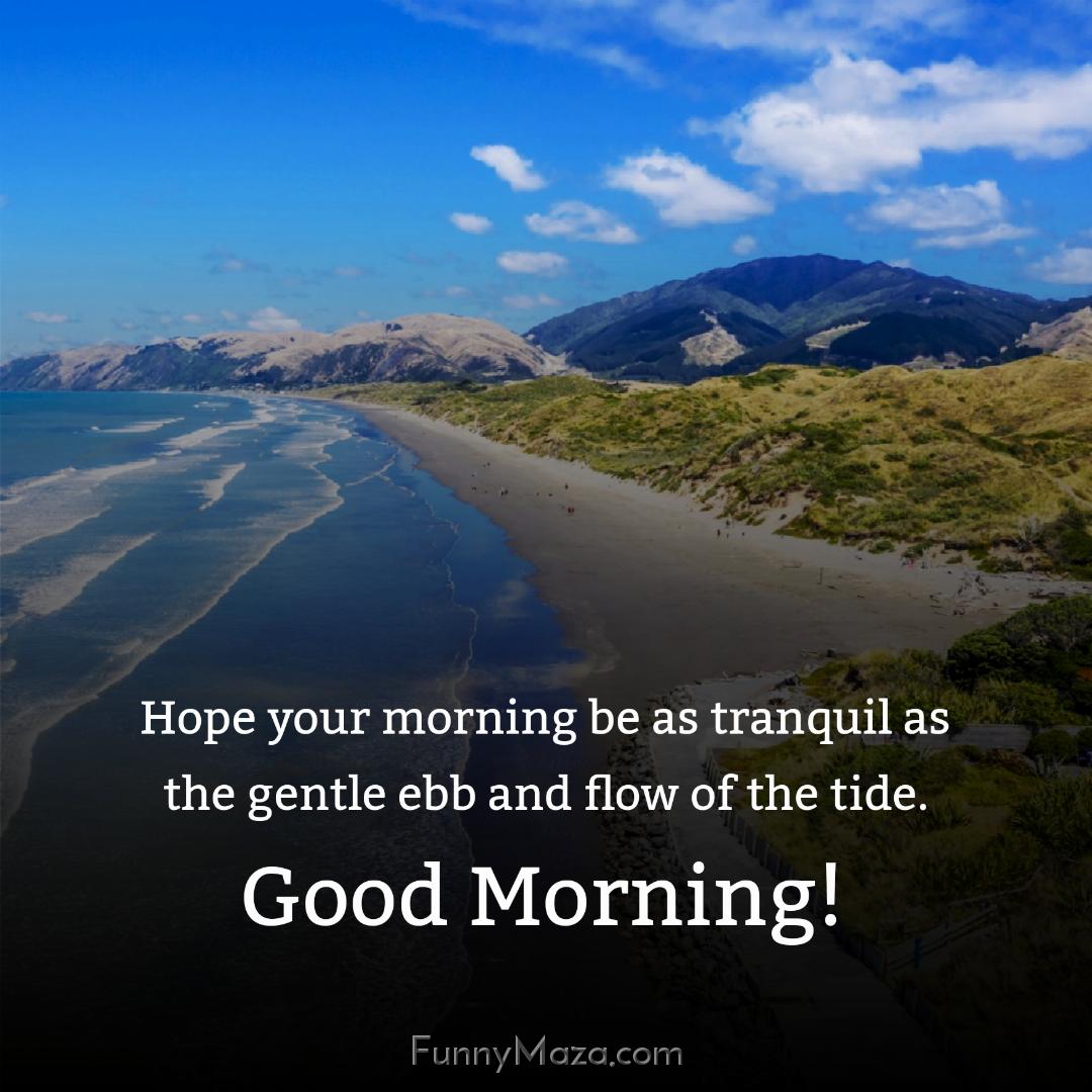 Hope your morning be as tranquil as the gentle ebb and