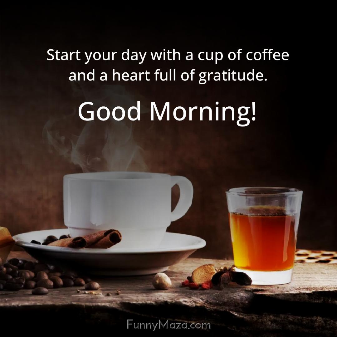 Start your day with a cup of coffee and a heart