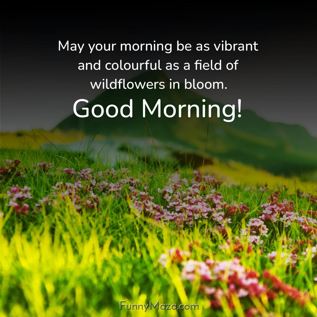 May your morning be as vibrant and colourful as a field