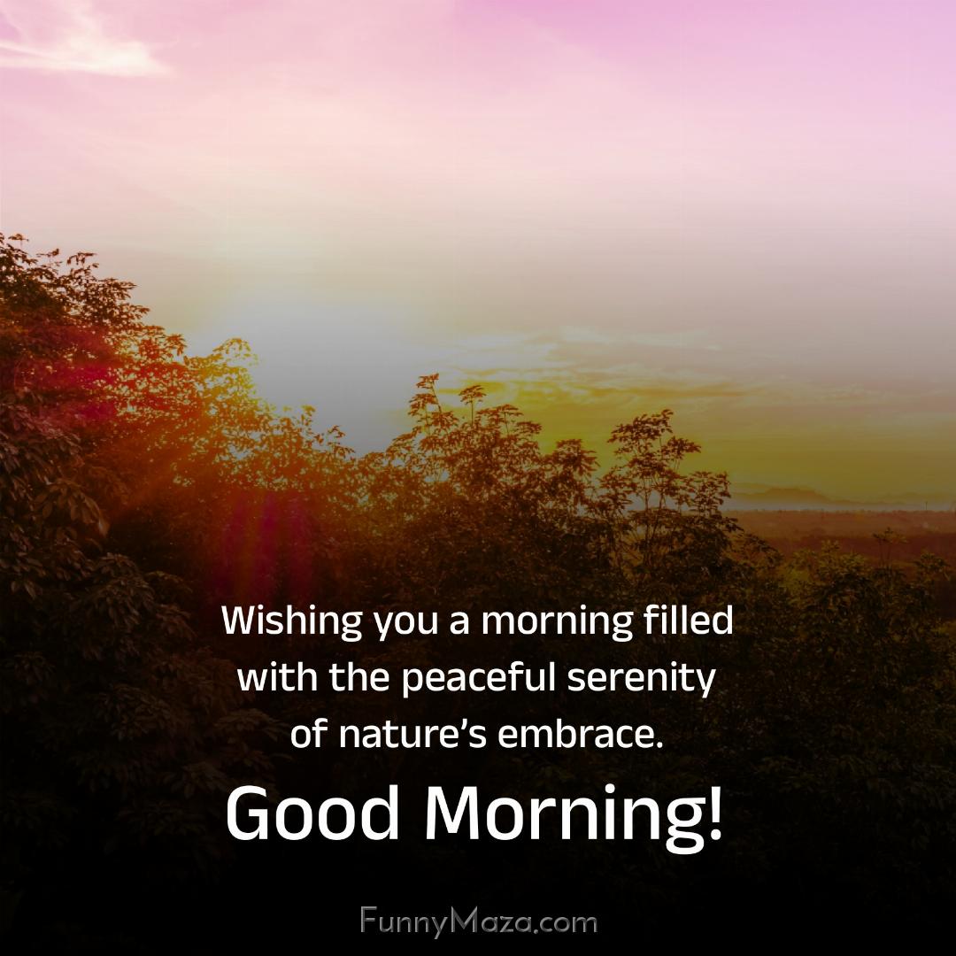 Wishing you a morning filled with the peaceful serenity of nature’s