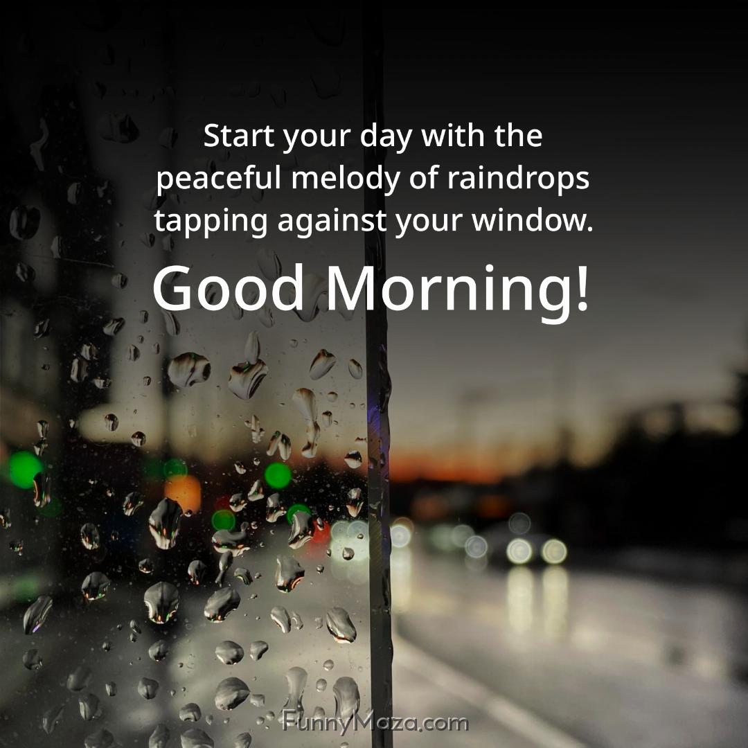 Start your day with the peaceful melody of raindrops tapping against