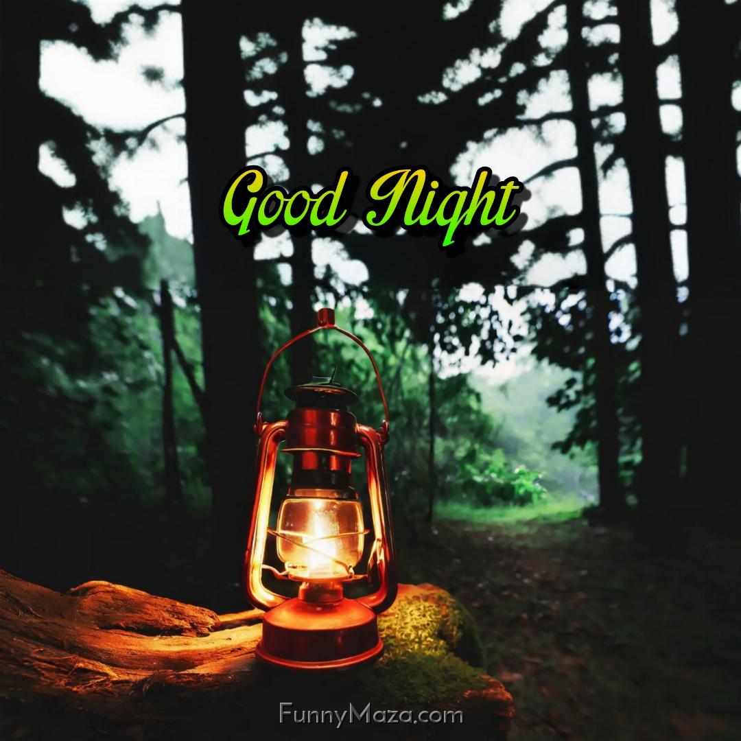 Good Night Images With Lantern And Nature