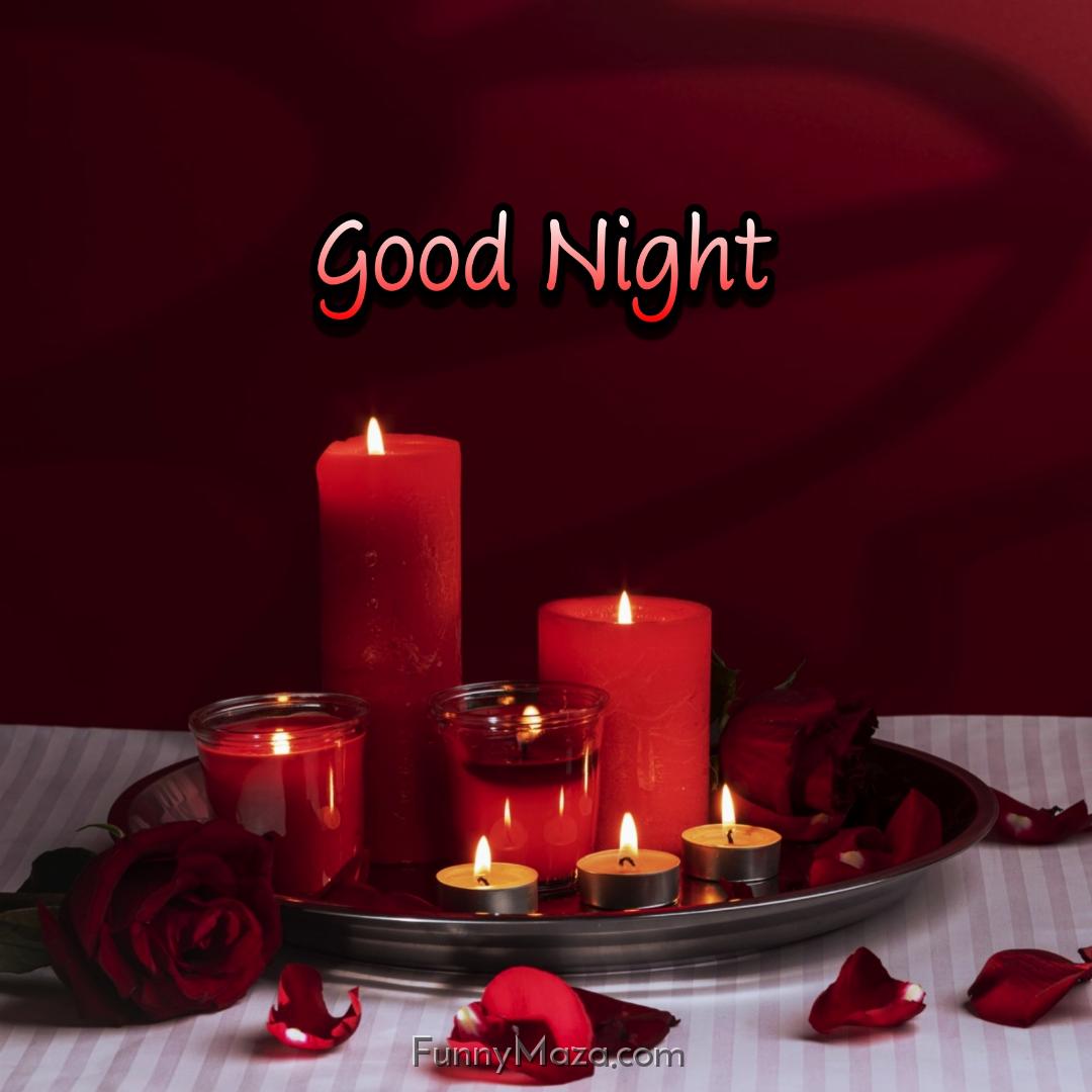 Good Night Rose And Candles Ki Images