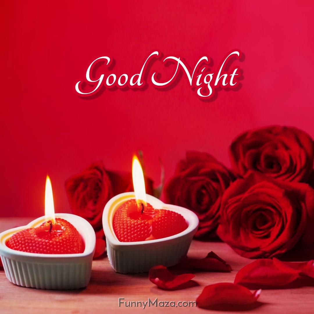 Good Night Rose And Love Candles Images 2024