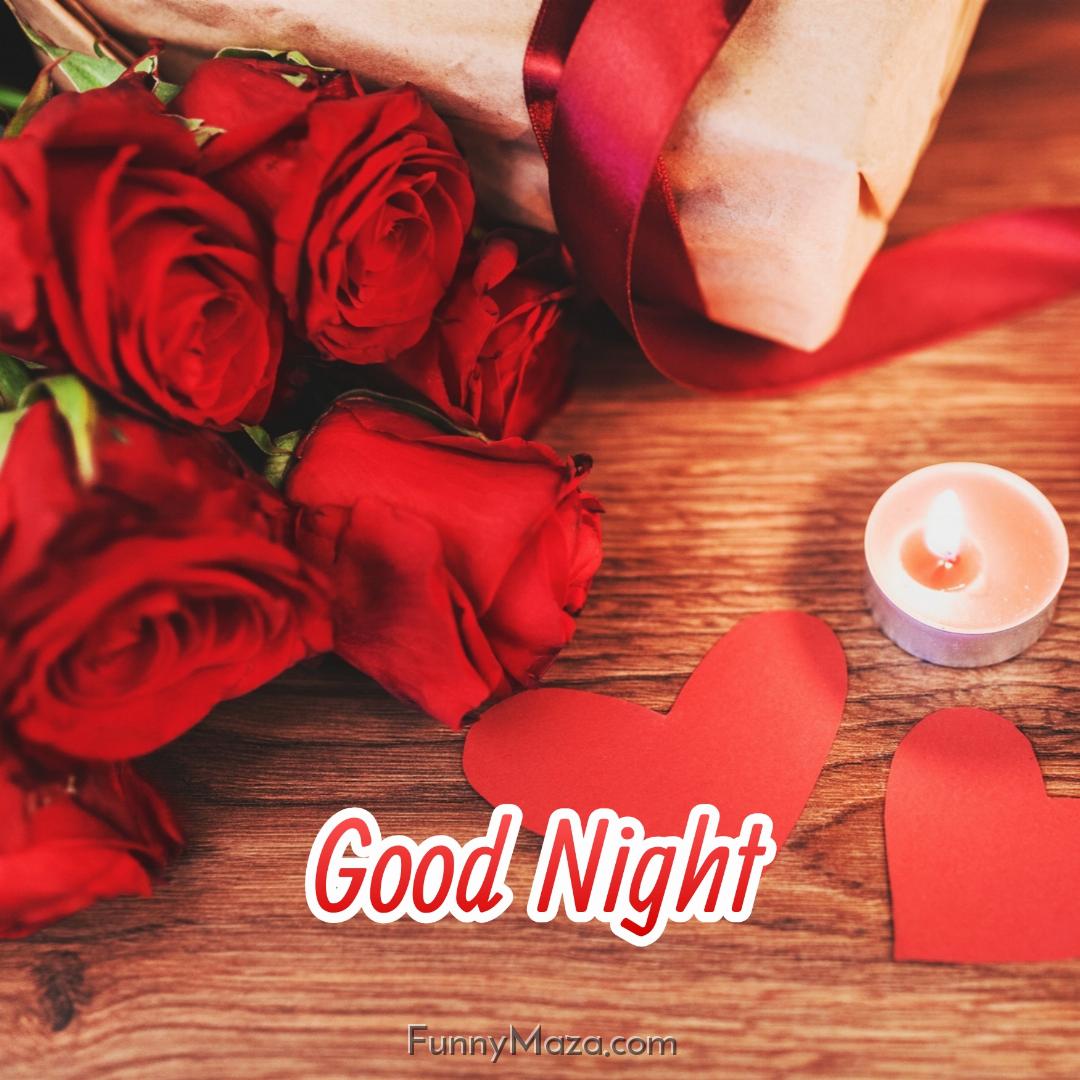 Goodnight Rose With Candles Images