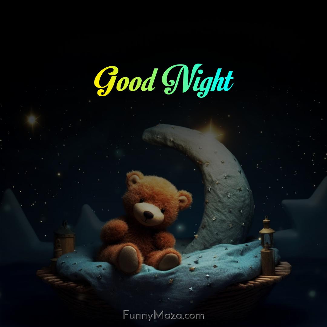 Good Night Teddy Bear Moon Images