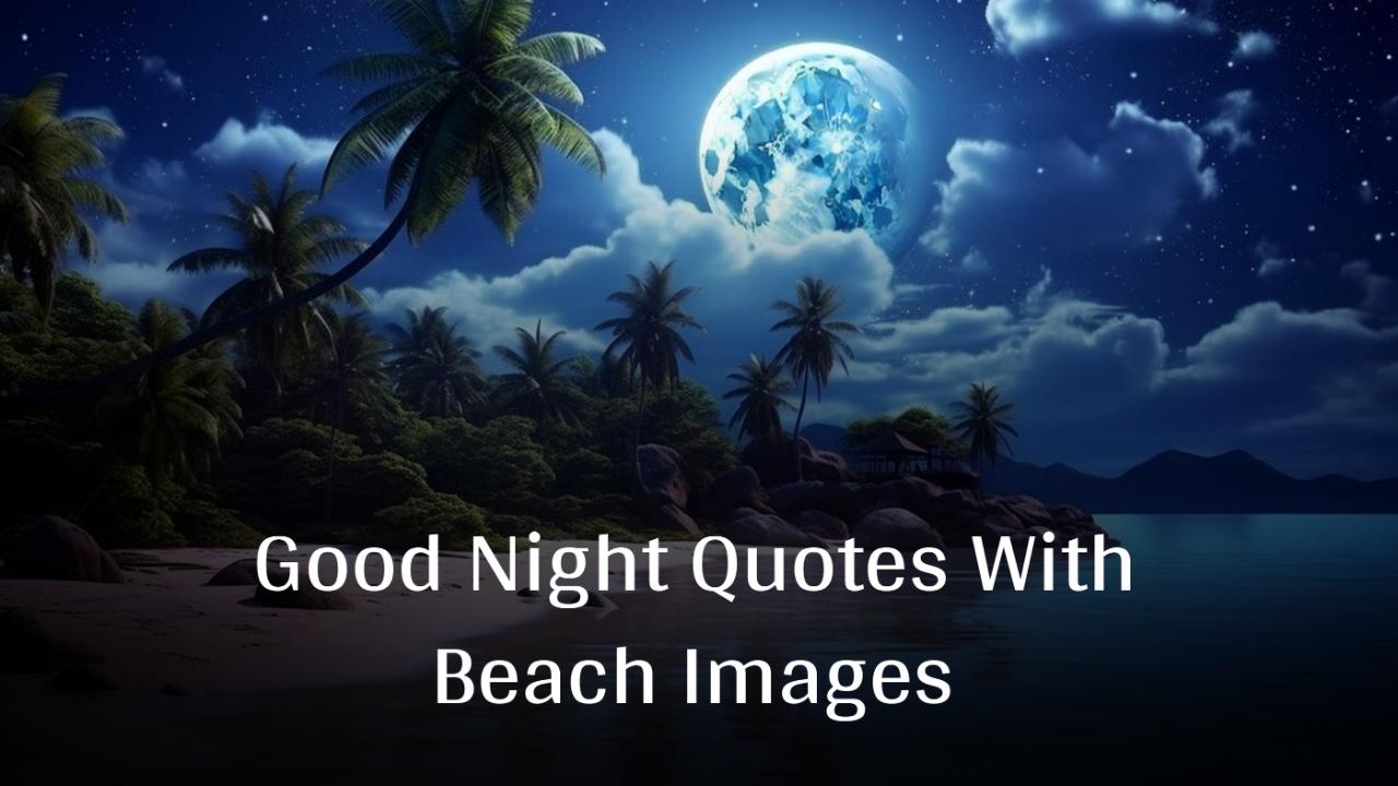 Good Night Quotes With Beach Images