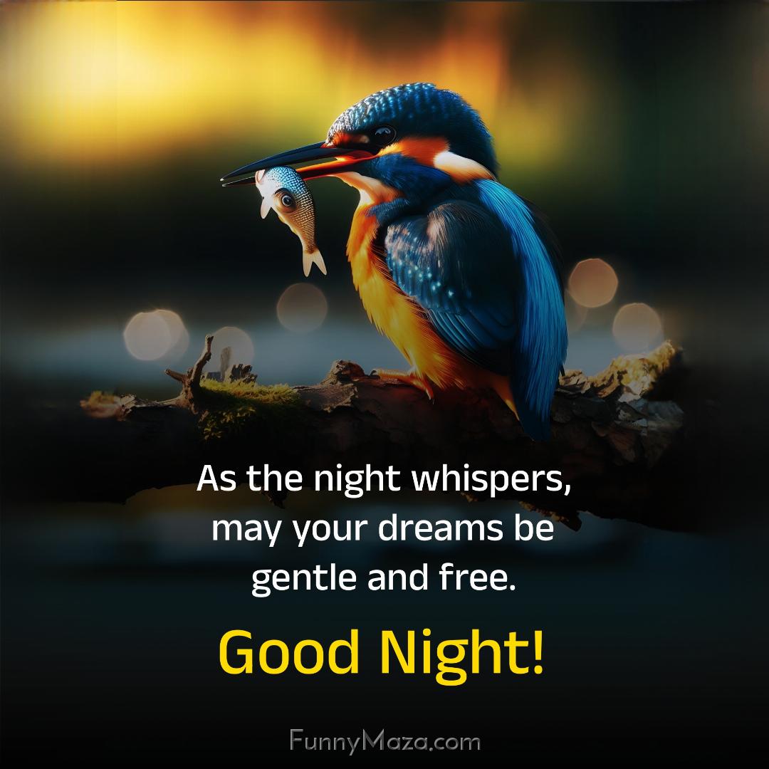 As the night whispers may your dreams be gentle and free