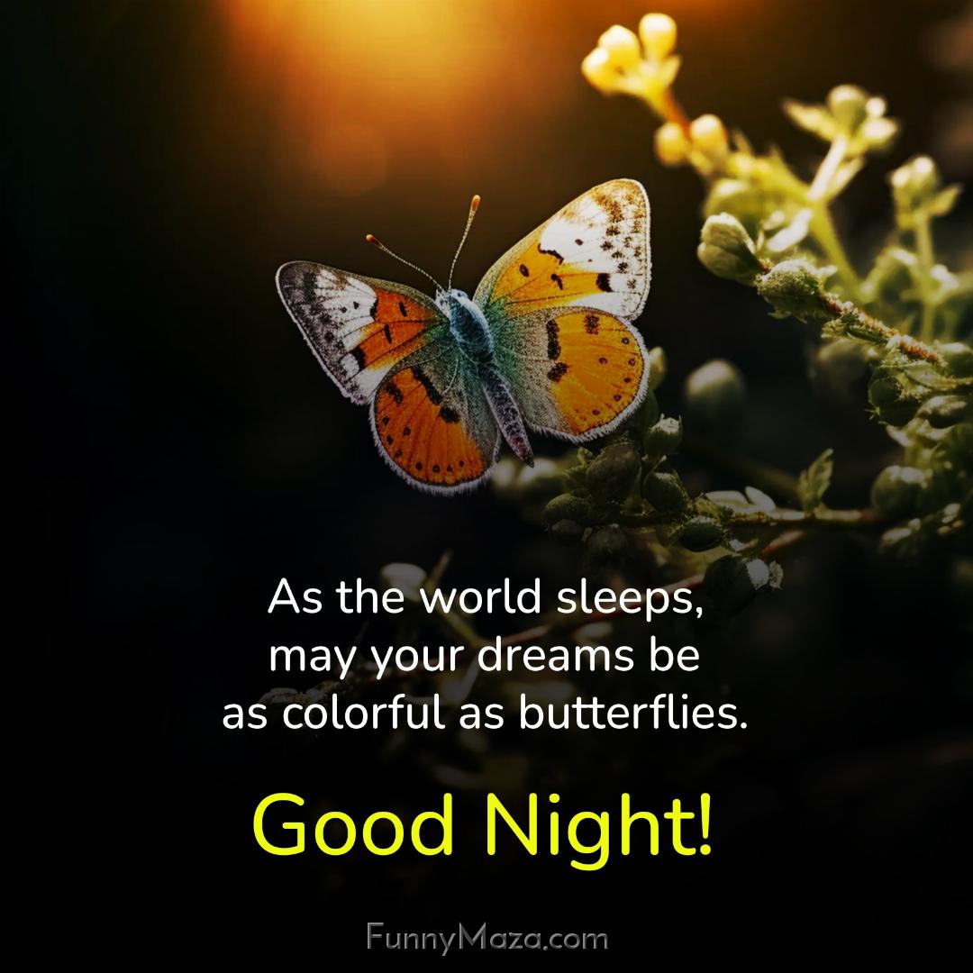 As the world sleeps may your dreams be as colorful as