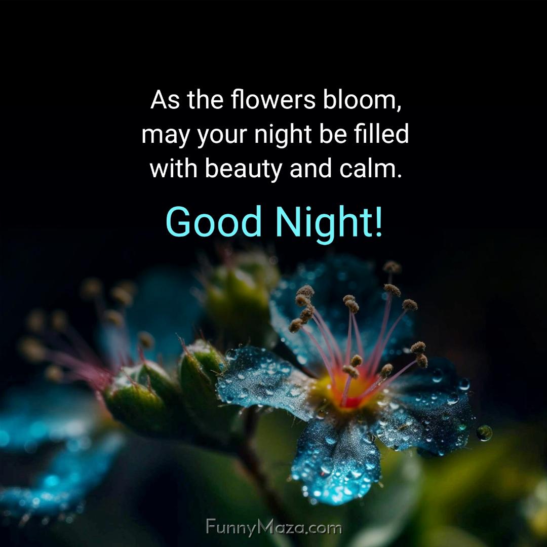 As the flowers bloom may your night be filled with beauty