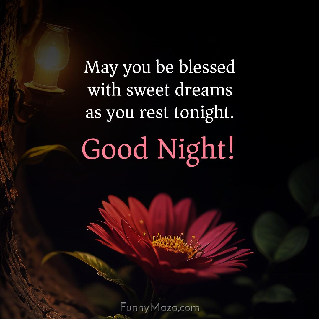 May you be blessed with sweet dreams as you rest tonight