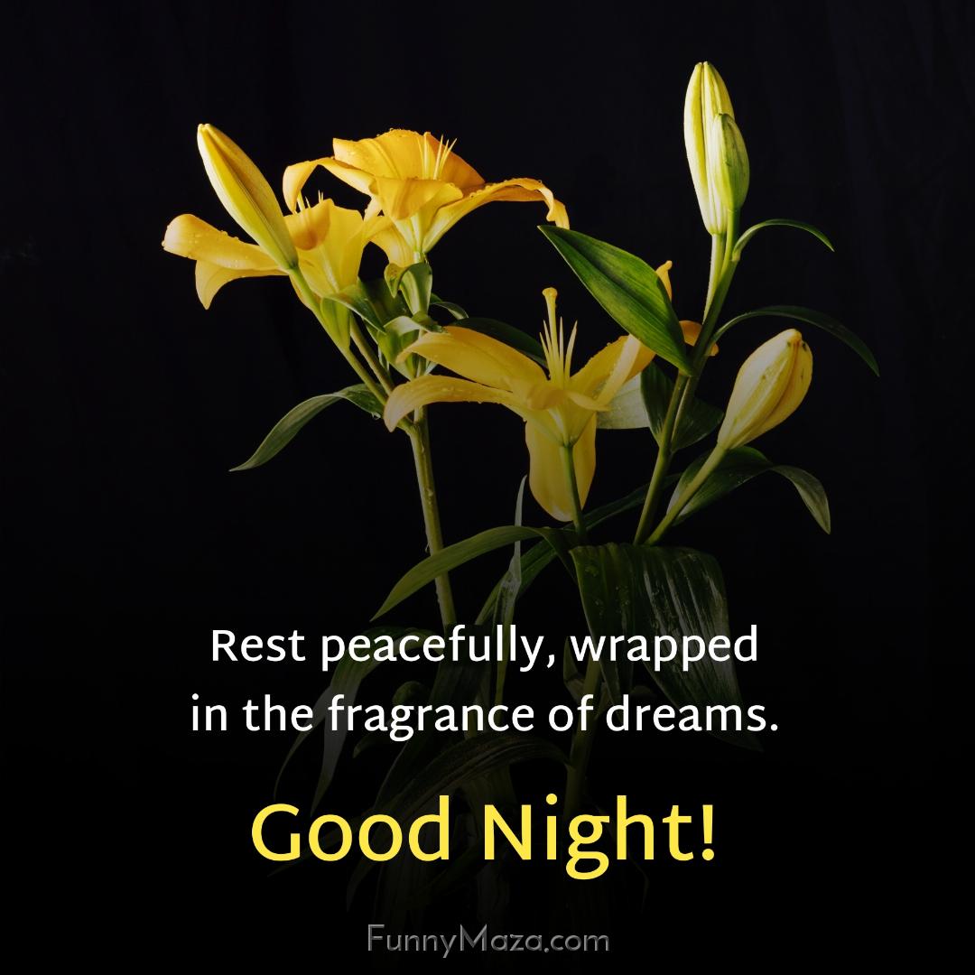 Rest peacefully wrapped in the fragrance of dreams