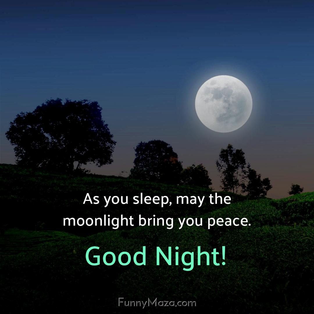 As you sleep may the moonlight bring you peace