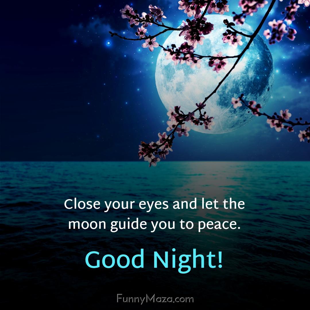 Close your eyes and let the moon guide you to peace