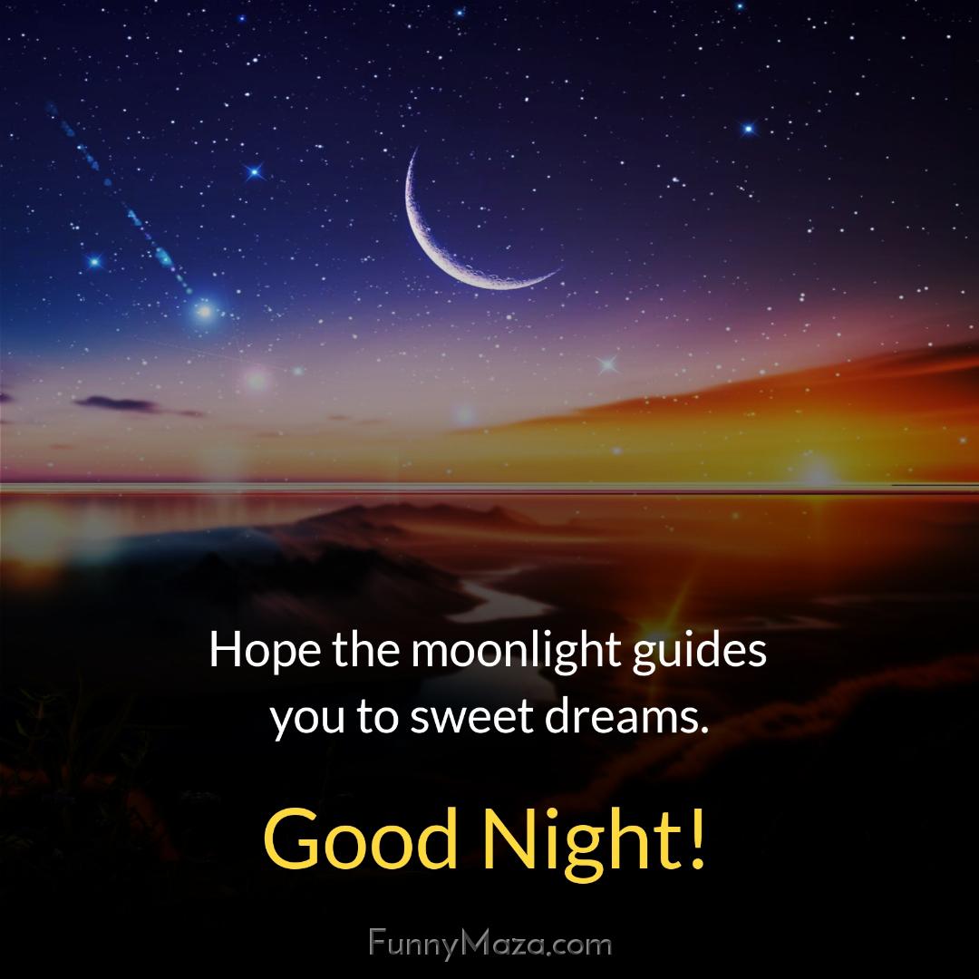 Hope the moonlight guides you to sweet dreams