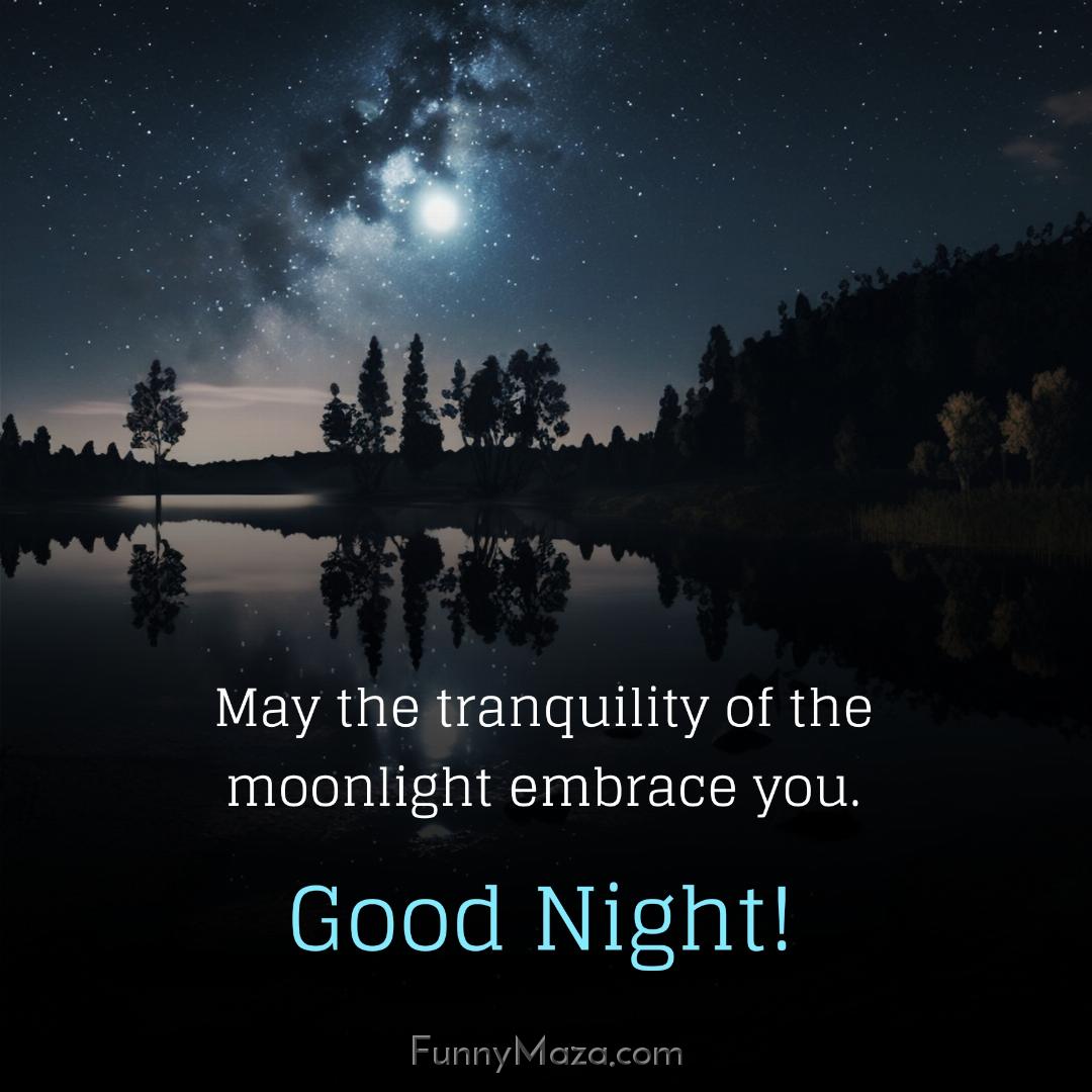 May the tranquility of the moonlight embrace you