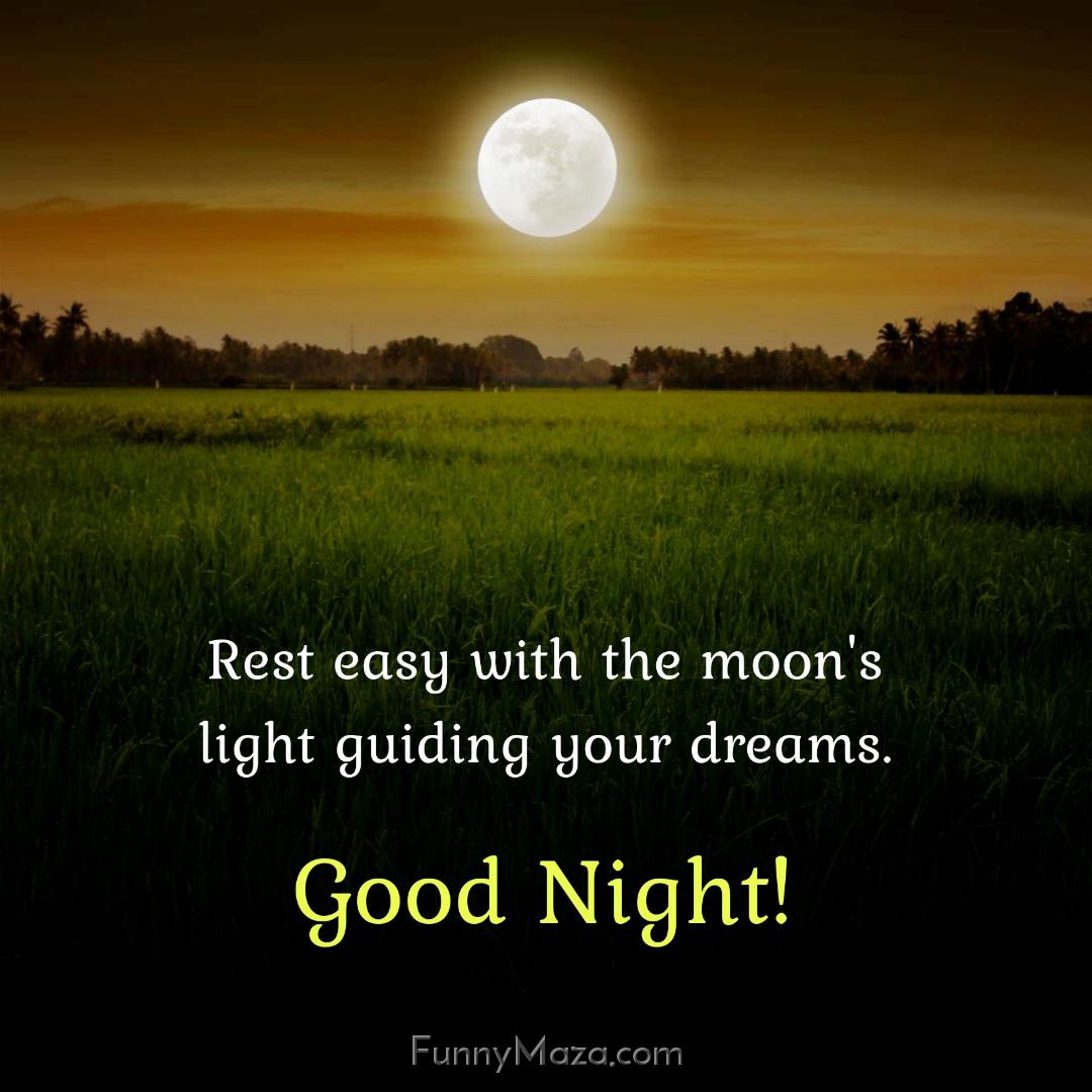 Rest easy with the moon's light guiding your dreams