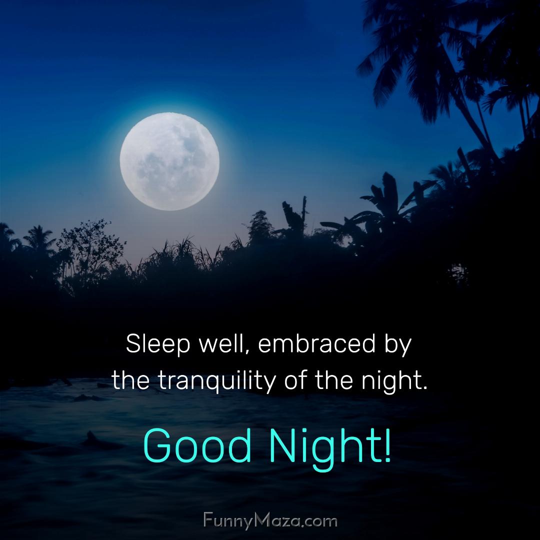 Sleep well embraced by the tranquility of the night