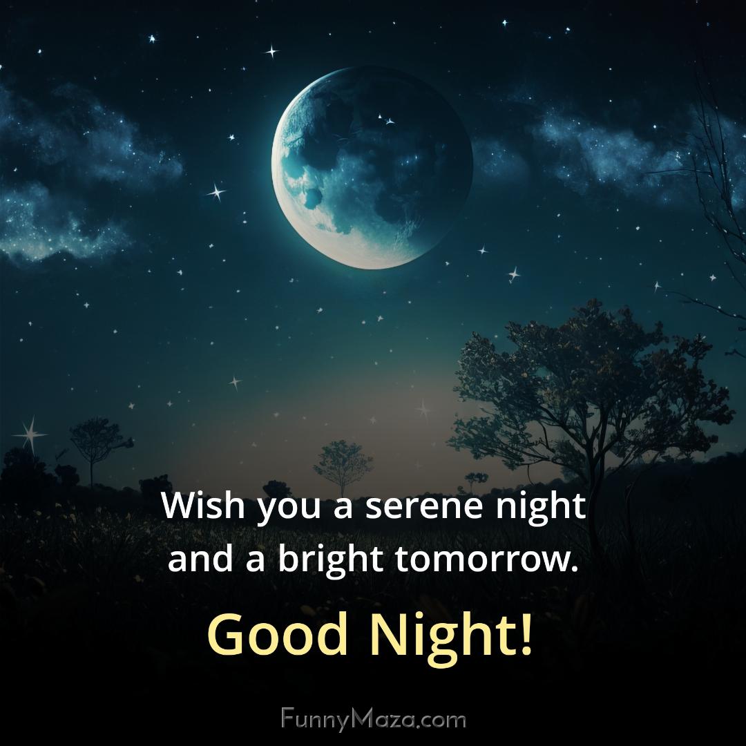 Wish you a serene night and a bright tomorrow