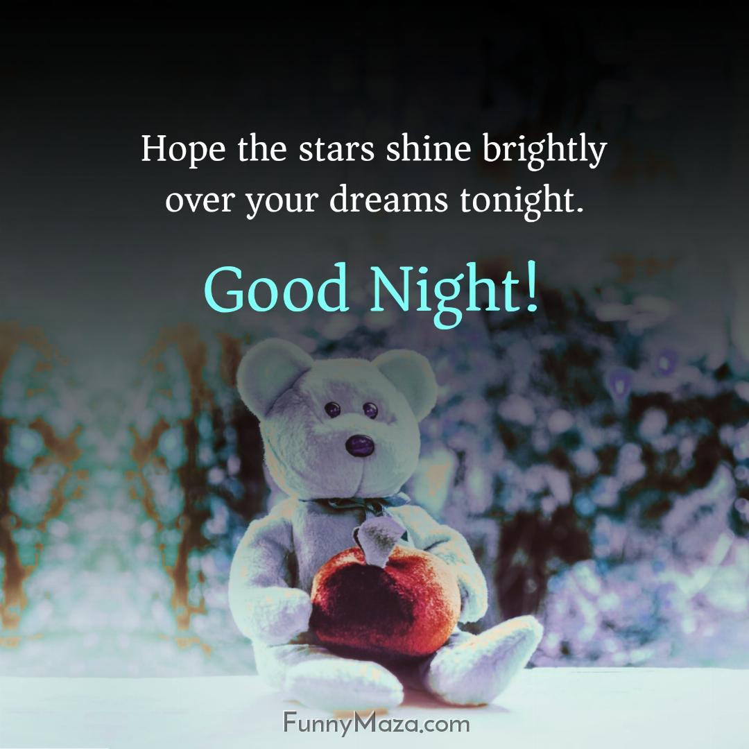 Hope the stars shine brightly over your dreams tonight