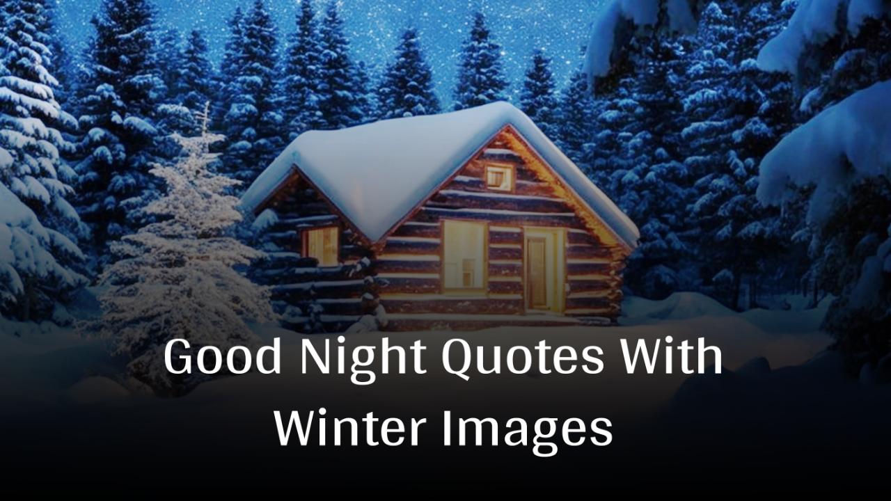 Good Night Quotes With Winter Images