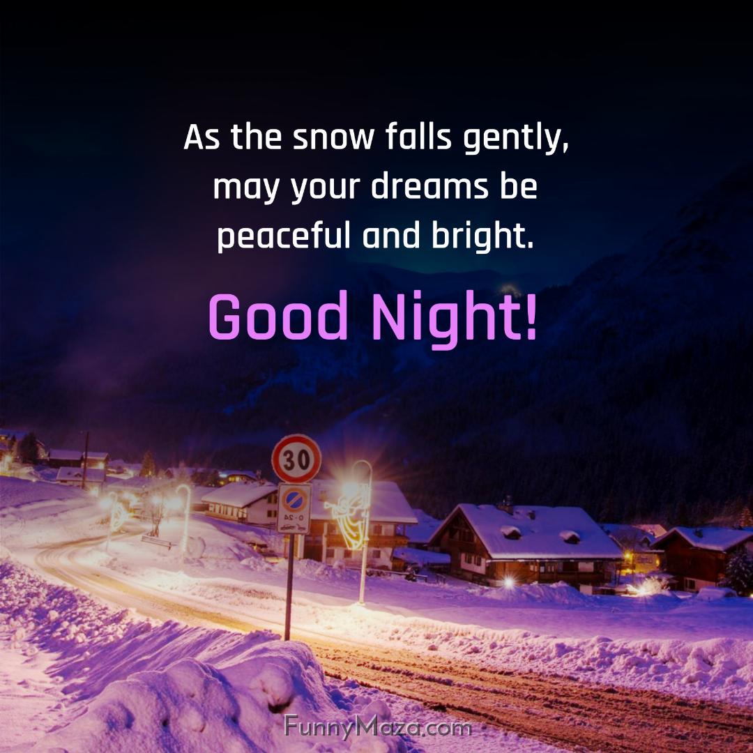 As the snow falls gently may your dreams be peaceful and