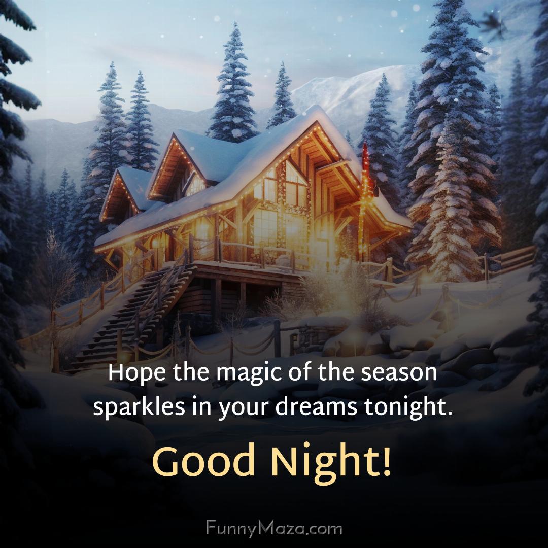 Hope the magic of the season sparkles in your dreams tonight