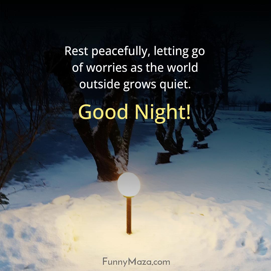 Rest peacefully letting go of worries as the world outside grows