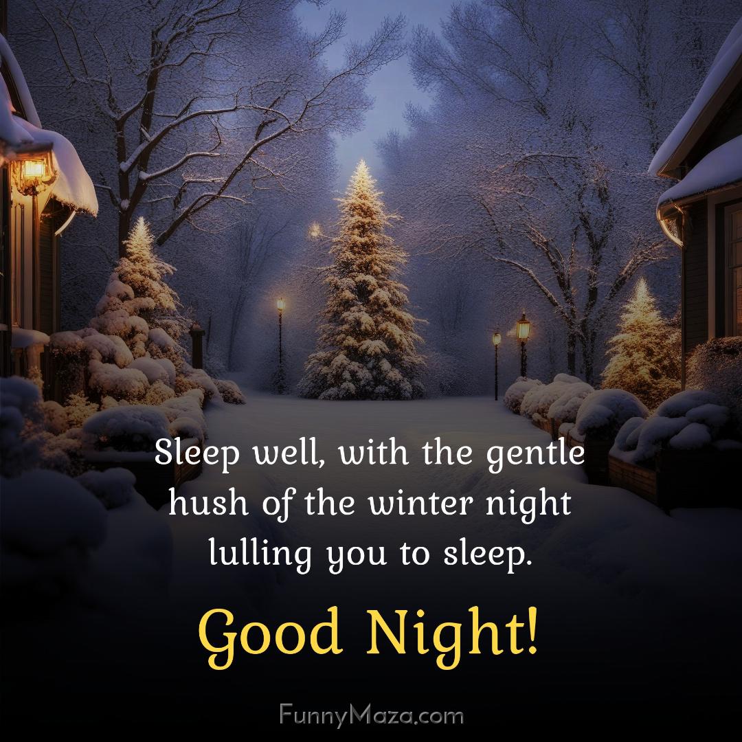 Sleep well with the gentle hush of the winter night lulling