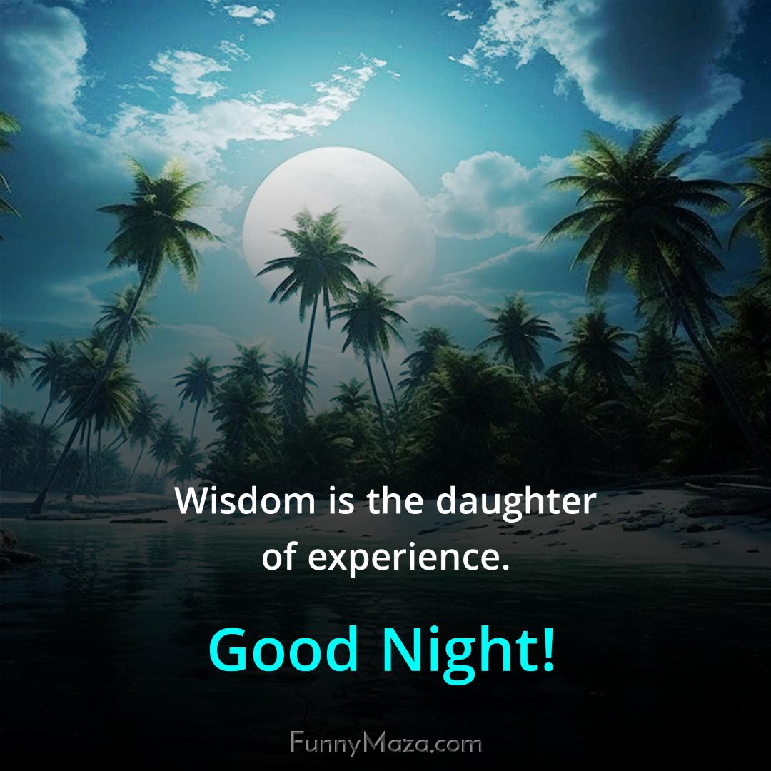 Wisdom is the daughter of experience