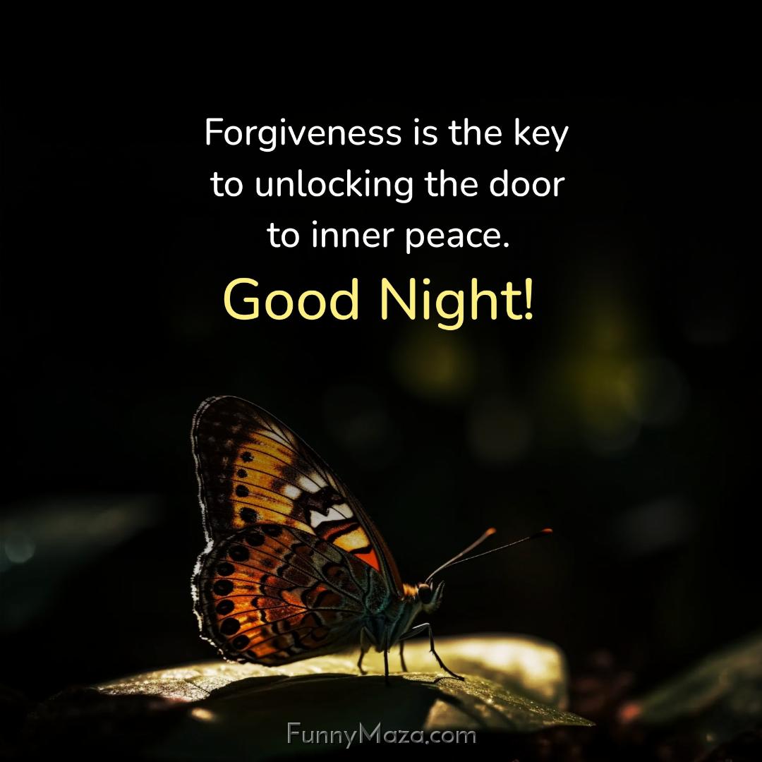 Forgiveness is the key to unlocking the door to inner peace