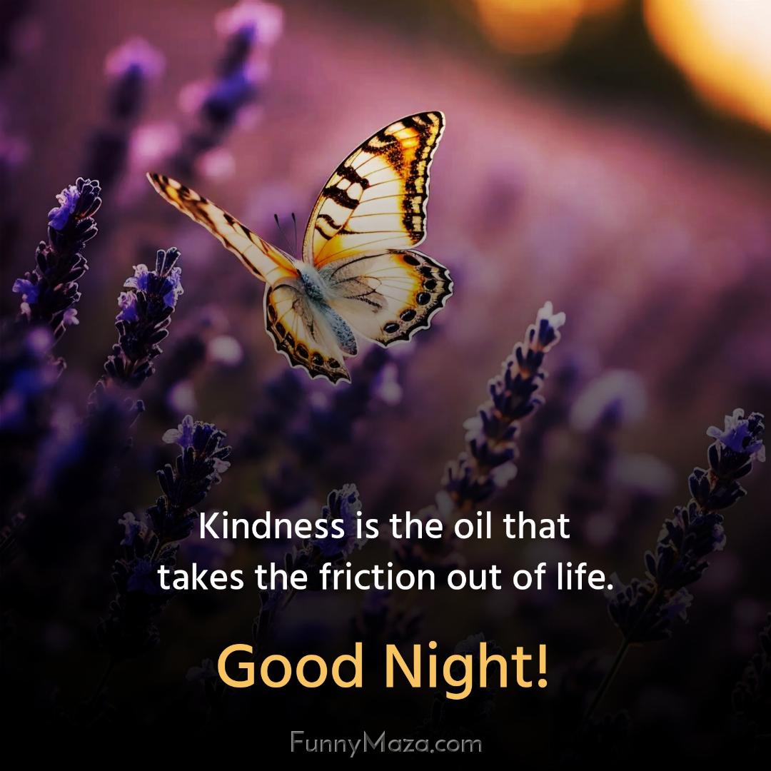 Kindness is the oil that takes the friction out of life