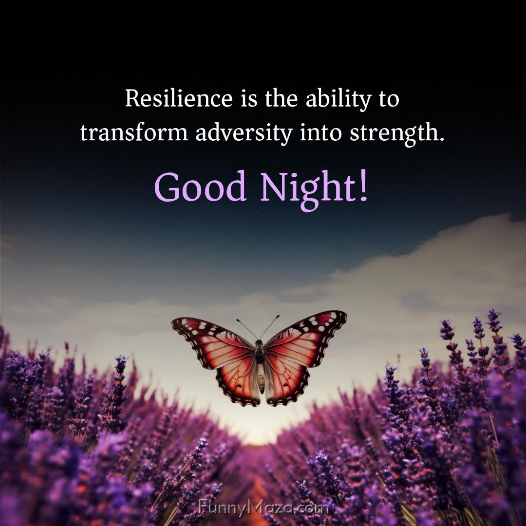 Resilience is the ability to transform adversity into strength