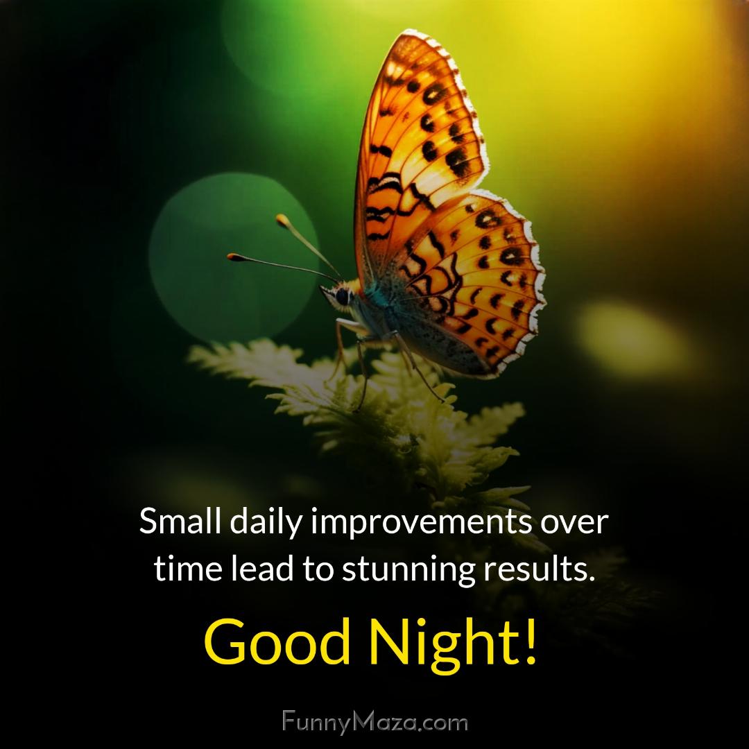 Small daily improvements over time lead to stunning results