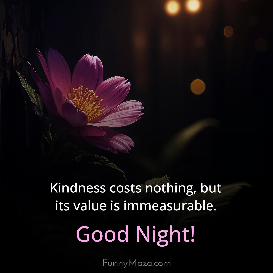 Kindness costs nothing but its value is immeasurable