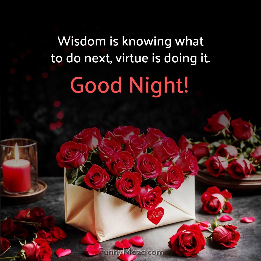 Wisdom is knowing what to do next virtue is doing it