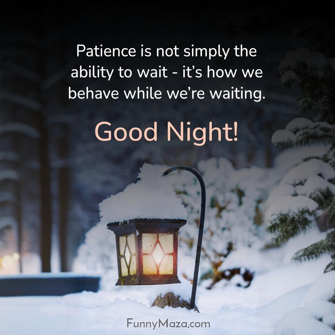 Patience is not simply the ability to wait - it’s how